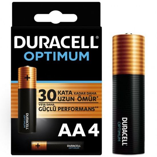 DURACELL OPTIMUM MX1500 1.5V ALKALIN AA KALEM PİL 4LÜ PAKET