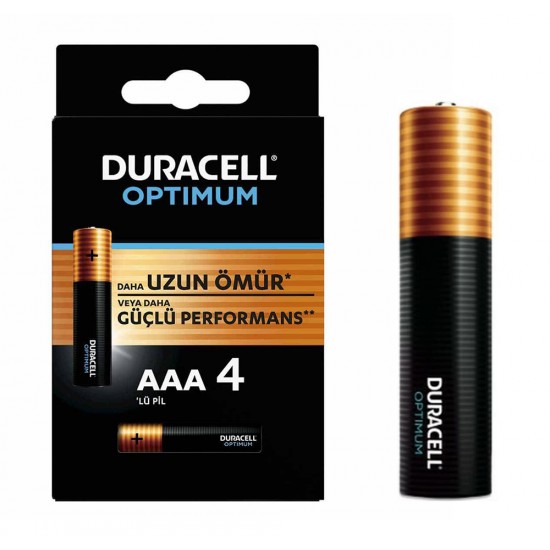 DURACELL OPTIMUM MX2400 1.5V ALKALIN AAA İNCE KALEM PİL 4LÜ PAKET