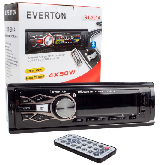 EVERTON RT-2014BT USB/SD/FM/AUX/BT BLUETOOTHLU MEKANİKSİZ OTO TEYP 4 X 50 WATT