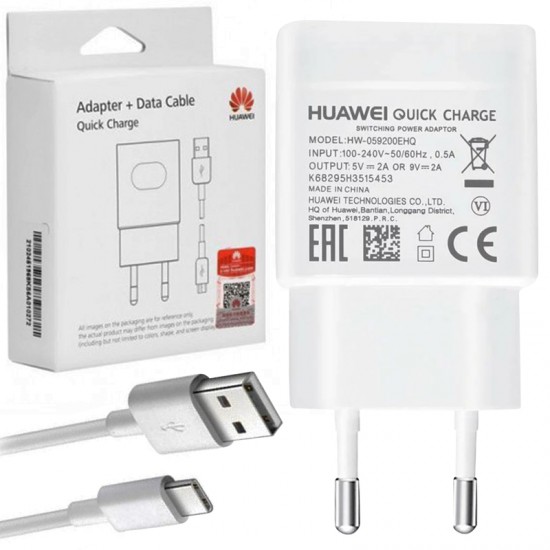 HUAWEİ HW-059200EHQ 5-9 VOLT 2 AMPER HIZLI ŞARJ ALETİ - TYPE-C DATA KABLOSU