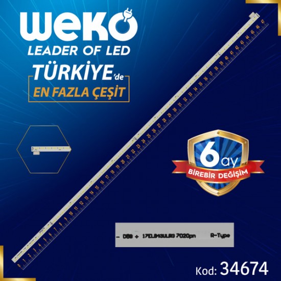 17ELB43ULR3 7020PKG(PN) R-TYPE - 47.4 CM 58 LEDLİ - (WK-143)