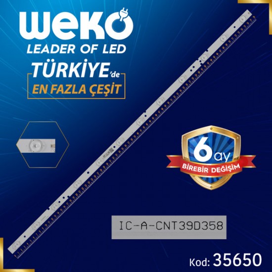 180-W00-390009 H - IC-A-CNT39D358 - 3.7-3.9V 76-781M E6 - 12 LEDLİ 78 CM - (WK-418)