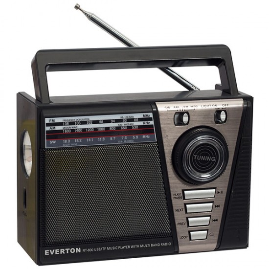 EVERTON RT-800BT USB/SD/FM/BLUETOOTH DESTEKLİ IŞIKLI NOSTALJİK RADYO