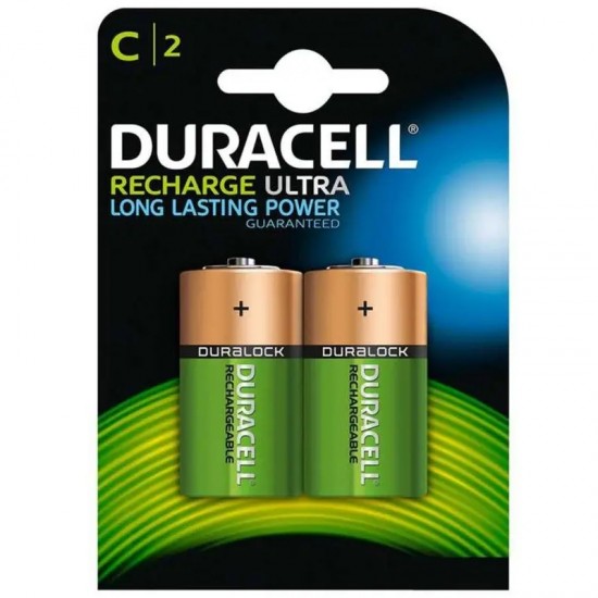 DURACELL C ORTA BOY 3000MAH NİMH ŞARJ EDİLEBİLİR 2Lİ PİL