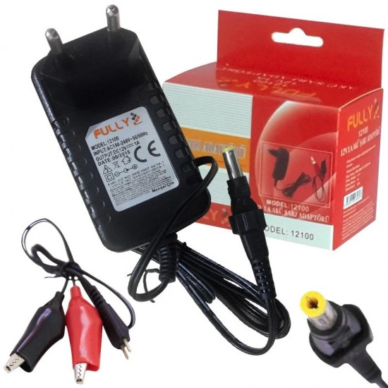 FULLY O-12100 12 VOLT 1 AMPER AKÜ ŞARJ ADAPTÖRÜ