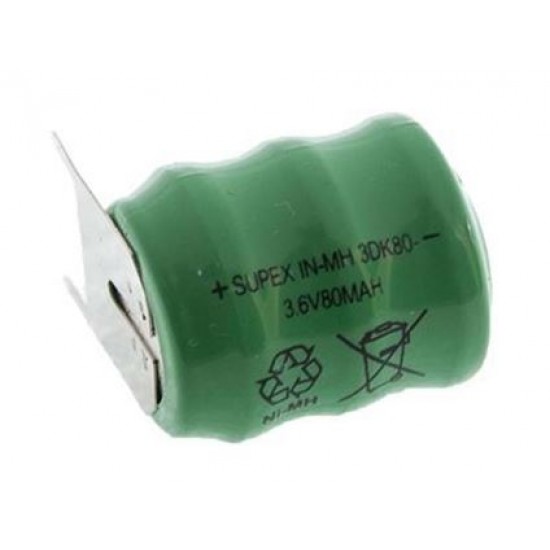 SUPEX 3DK80 3.6V 80MAH HAFIZA PİLİ