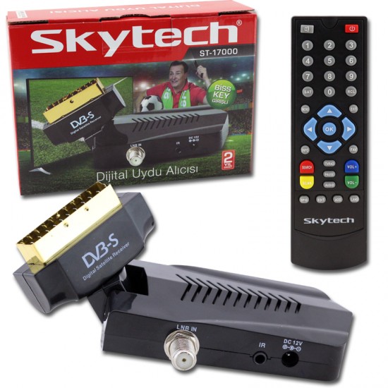 --31799--SKYTECH ST-17000 MİNİ SCART UYDU ALICISI (BİSS- SİRÜS)