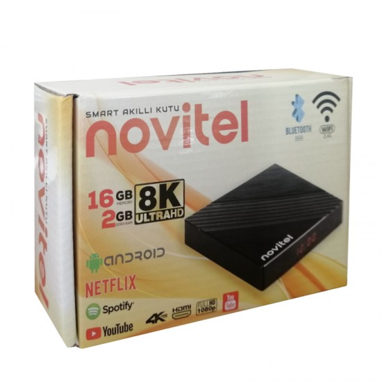 NOVITEL MİNİ 16GB HDD 2GB RAM 8K-4K NETFLIX TV BOX (ANDROID 9.1)