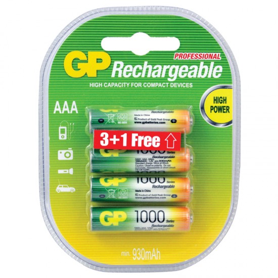 GP RECYKO AA 2600 MAH ŞARJLI 4LÜ PİL GP270AAHCE-2EB4 (GPRHC272E001)