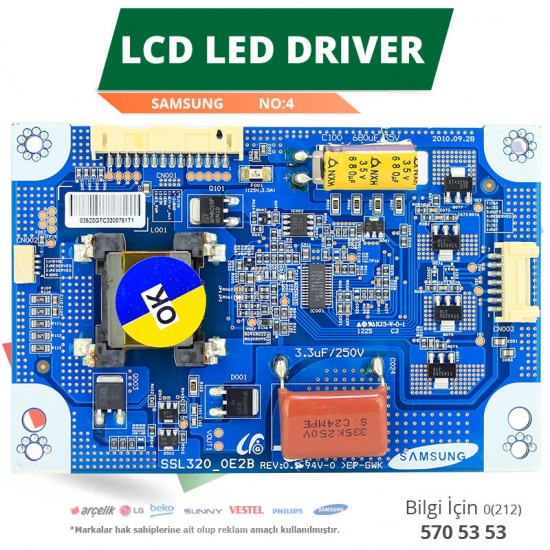 LCD LED DRİVER SAMSUNG (SSL320_0E2B REV0.1) (LTA320HN02) (NO:4)