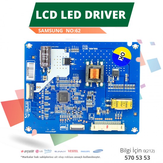 LCD LED DRİVER SAMSUNG (SSL400_3E1C, REV0.2) (LTA400HF31) (NO:62)