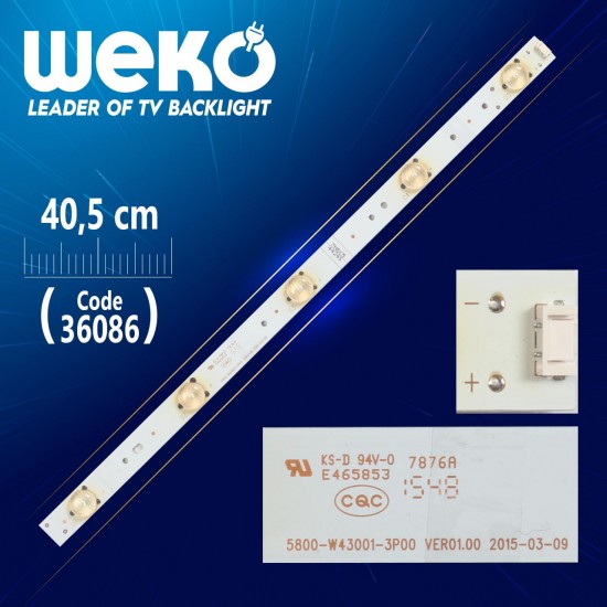 5800-W43001-3P00 VER01.00  7N6C5 44248 02k03177a  5 LEDLİ 40.5 CM