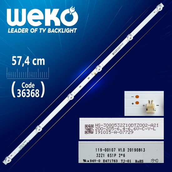 119-00107 V1.0 20190813 32Z1 6S1P 2*6  6 LEDLİ  57,4 CM