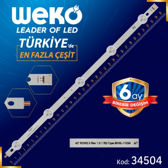 42 ROW2.0 REV 1.0 1 R2-TYPE 6916L-1123A MT - 42.6 CM 5 LEDLİ - (WK-991)