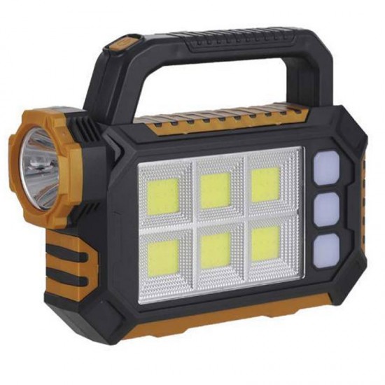 POWERMASTER HS-8029-1-B TAŞINABİLİR 3 ÇALIŞMA MODLU 6 COB LEDLİ SOLAR TAŞINABİLİR SOLAR LAMBA