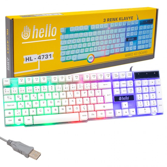 HELLO HL-4731 KABLOLU OYUNCU GAMING KLAVYE