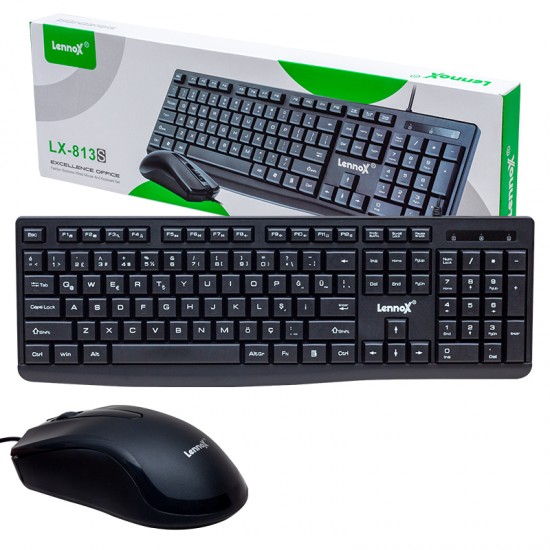 LENNOX 813S KABLOLU KLAVYE MOUSE SET