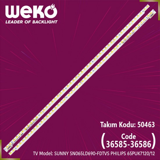 WKSET-5463 36585X1 36586X1 V650D1-KS2 2 ADET LED BAR