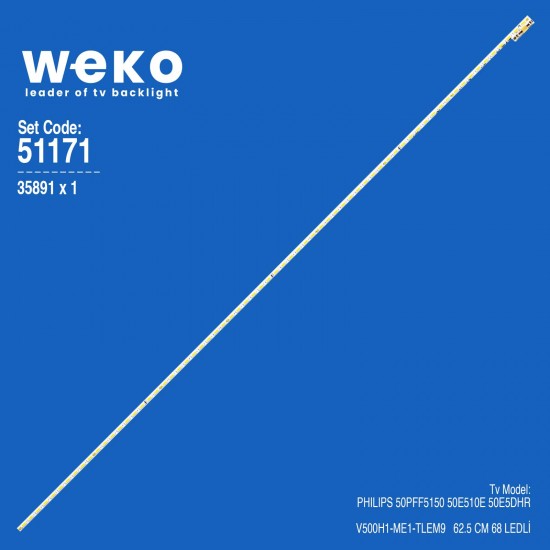 WKSET-6171 35891X1 V500H1-ME1-TLEM9  1 ADET LED BAR