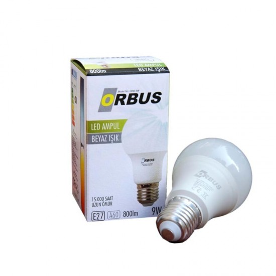 ORBUS ORB-9W 9 WATT E27 800 LMN BEYAZ LED AMPÜL