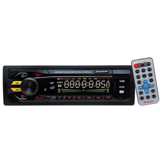 PREMIO AVH-6220 USB/SD/FM/AUX BLUETOOTHLU İSO SOKETLİ MEKANİKSİZ OTO TEYP 4 X 60 WATT