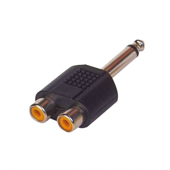 6.3 MM MONO ERKEK / 2 RCA DİŞİ ÇEVİRİCİ JACK