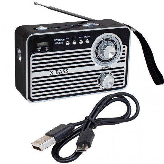 EVERTON RT-703BT USB/SD/FM/AUX DESTEKLİ NOSTALJİK RADYO