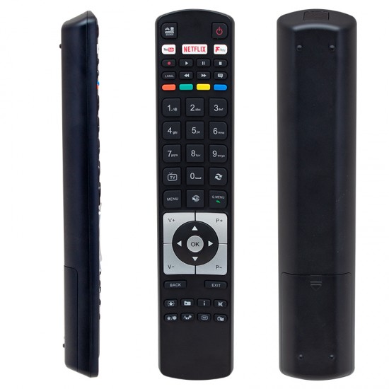 KL VESTEL RC 5118F BLACK FPLAY NETFLİX-YOUTUBE-PLAY TUŞLU LCD-LED TV KUMANDA