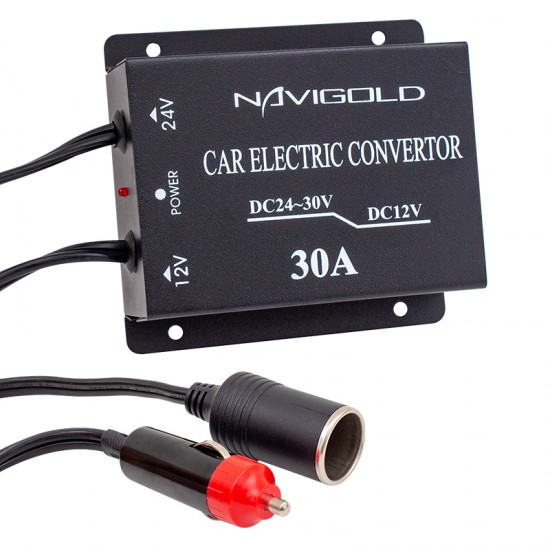 NAVIGOLD 24V DC / 12V DC 30 AMPER ÇAKMAK GİRİŞLİ OTO KONVERTÖR