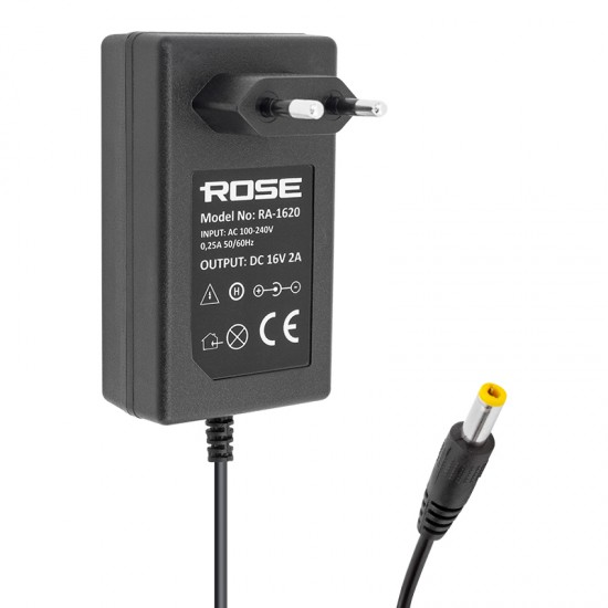 ROSE RA-1620 JACK FİŞLİ 16 VOLT 2 AMPER PRİZ TİPİ SANTRAL POWER JACKLI ADAPTÖRÜ 5.5*2.5 UÇ