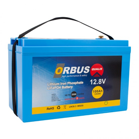 ORBUS LIT-12-100  12.8 VOLT 100 AMPER LİTYUM LİFEPO4 AKÜ