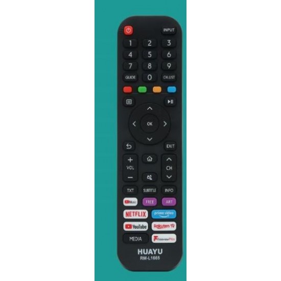 HUAYU KL RM-L1665 HISENSE NETFLIX-PRIME VIDEO- YOUTUBE TUŞLU LCD-LED TV KUMANDA