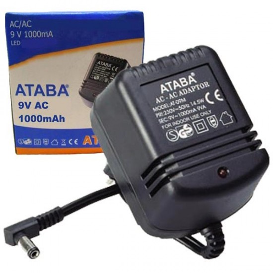 ATABA AT-09M 9V 1000MA AC-AC ADAPTÖR