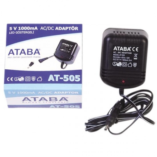 ATABA AT-505 5V-1000MA  AC-DC TRAFOLU ADAPTÖR