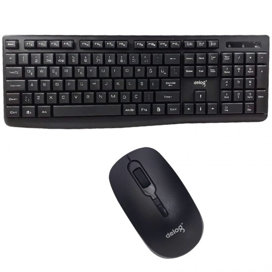 DEİOG V-31 2.4 GHZ SİYAH KABLOSUZ Q MULTIMEDIA KLAVYE + MOUSE SET