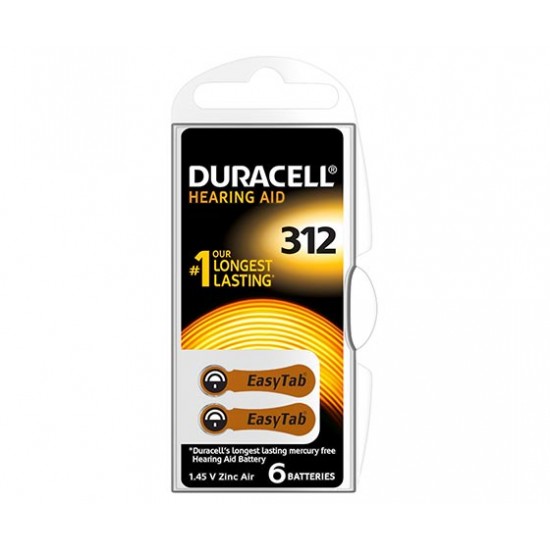 DURACELL 312 NO KULAKLIK PİLİ 6LI PAKET