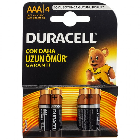 DURACELL AAA İNCE PİL (4LÜ) PAKET FİYAT