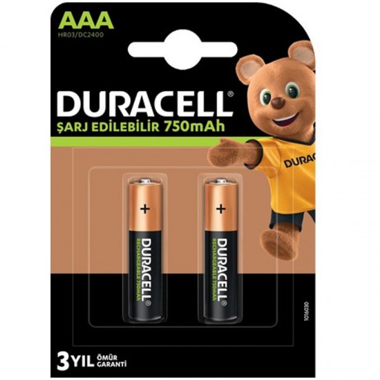 DURACELL ŞARJLI AAA İNCE 750 MA 2Lİ PAKET FİYAT