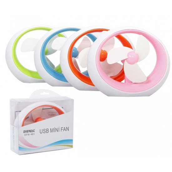 EVEREST EFN-481 RENKLİ MASAÜSTÜ USB FAN