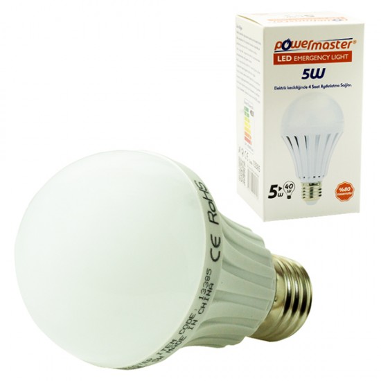 EVERTON RT-2007A 7 WATT E27 220 V ŞARJLI BEYAZ LED AMPUL 6500 K