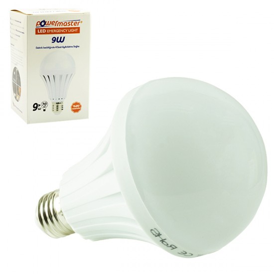 EVERTON RT-2009A 9 WATT E27 220 V ŞARJLI BEYAZ LED AMPUL 6500 K