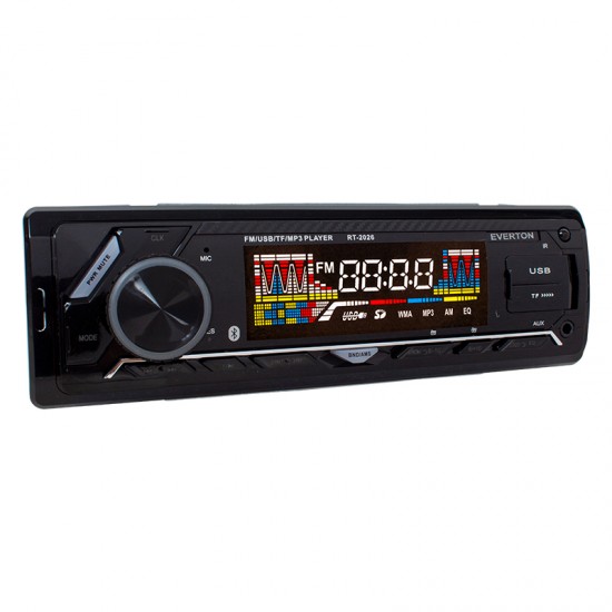 EVERTON RT-2026BT USB/SD/FM/AUX/BT BLUETOOTHLU MEKANİKSİZ OTO TEYP 4 X 55 WATT