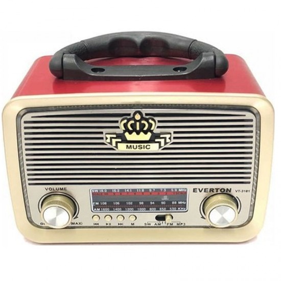 EVERTON RT-301BT USB/SD/FM/BLUETOOTH DESTEKLİ NOSTALJİK RADYO