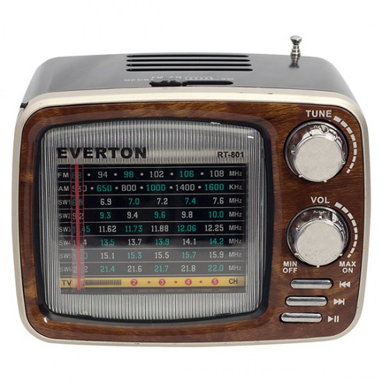 EVERTON RT-801BT USB/SD/FM/BLUETOOTH DESTEKLİ NOSTALJİK RADYO