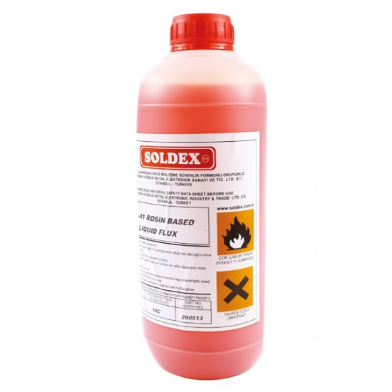 FLUX SOLDEX ASR-41 (KIRMIZI RENK) 1LT  KÖPÜREBİLİR SIVI FLUX