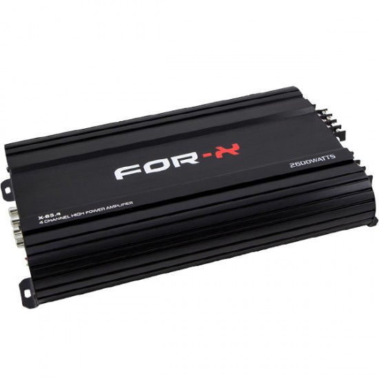 FOR-X X-65.4 4 KANAL 2600 WATT BAS KONTROLLÜ OTO ANFİ