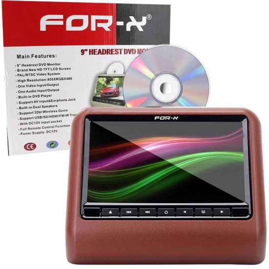FOR-X X-9788 SD USB DAHİLİ DVD OYNATICI 9’’İNC LCD MONİTÖR (TEKLİ TEK FİYAT)