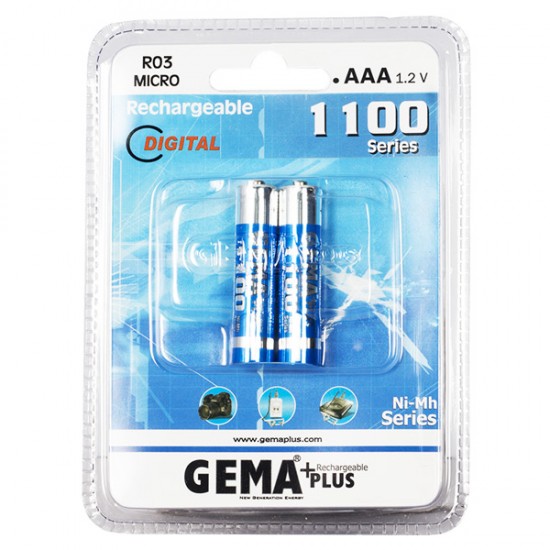 GEMA PLUS 1100 MA İNCE ŞARJLI PİL 2Lİ PAKET