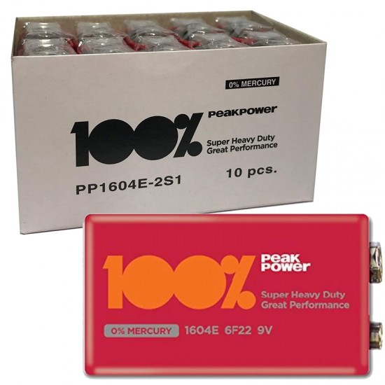 GP PEAK POWER 9 VOLT PİL PP1604E-2S1 (10LU PAKET)