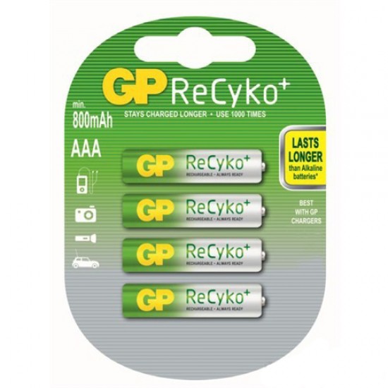 GP RECYKO 800 MA İNCE KALEM ŞARJLI 4+2 6LI PAKET FİYAT